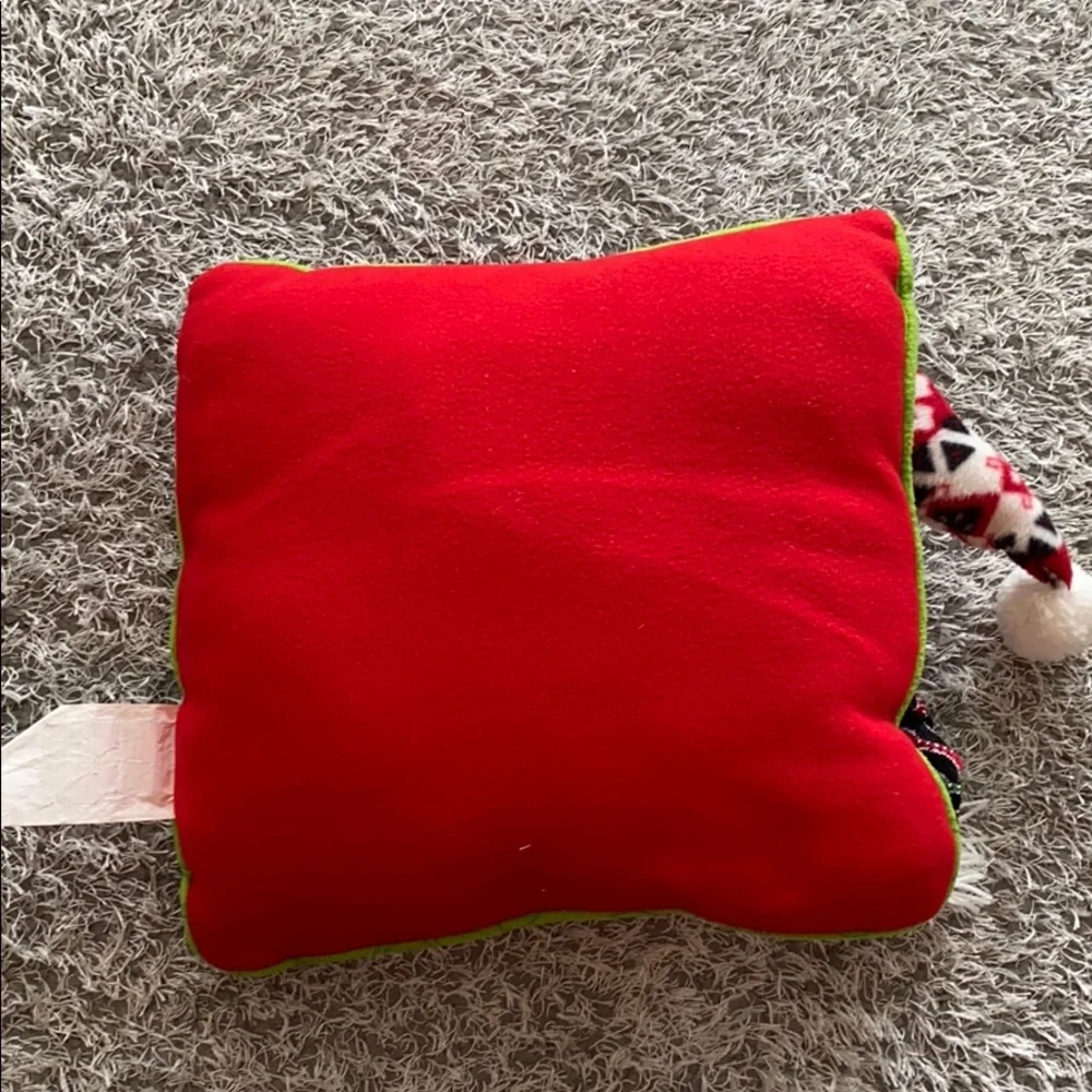 Ashley McBride red Penguin Christmas Holiday Pillow